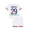 Fotballdrakt Paris Saint-Germain Bradley Barcola 29 Barn Bortetrøye 2025-2026 Kortermet